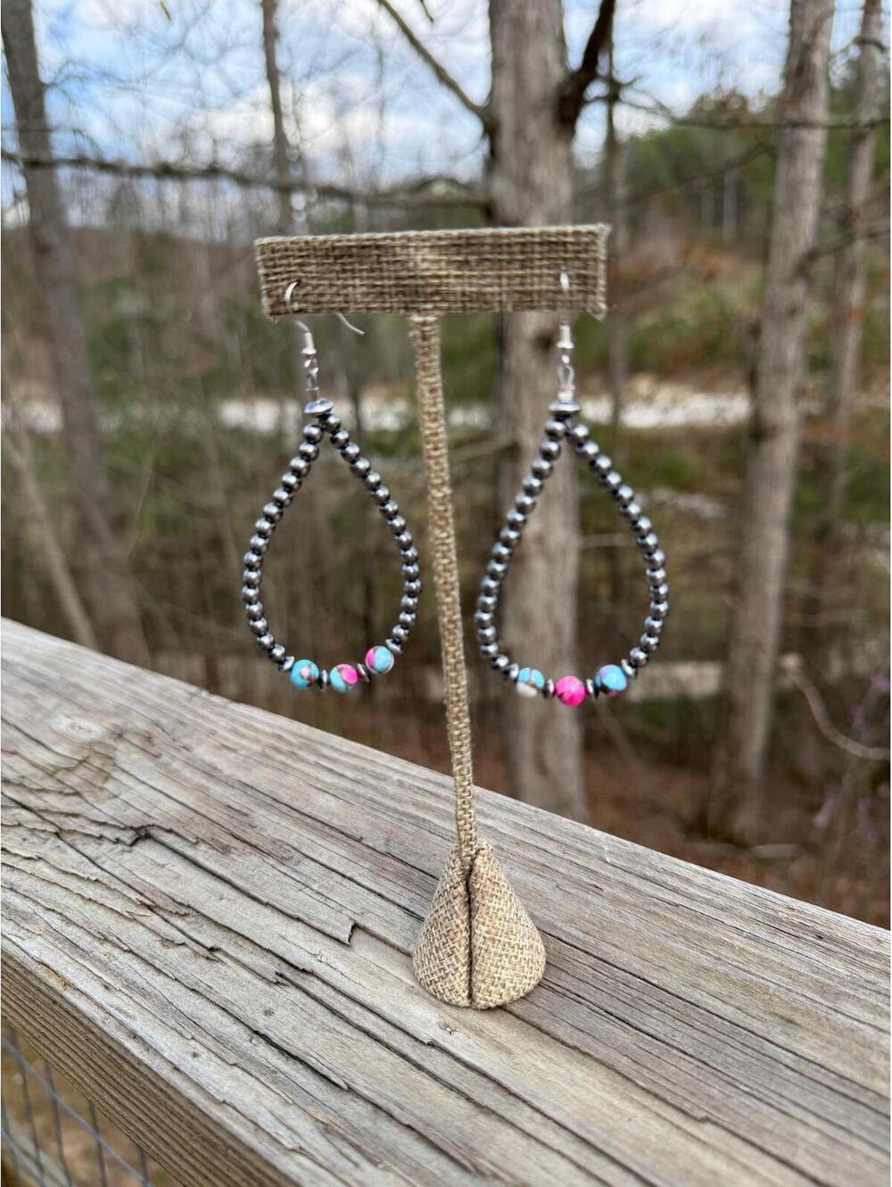 4/5/6mm Sterling Pearl & Cotton Candy Teardrops